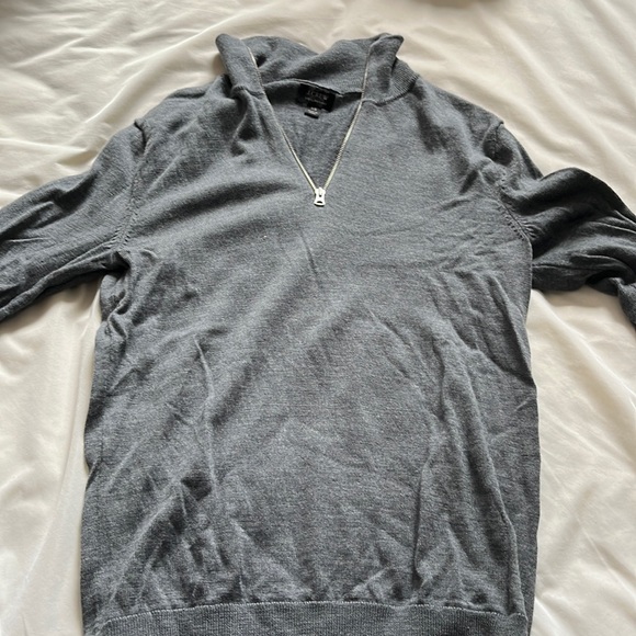 J Crew Merino Wool Zip Sweater - Picture 1 of 2